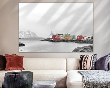 Vissersdorp aan zee in Noorwegen van Tilo Grellmann
