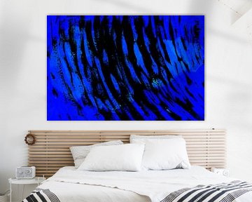 The Song of the Whales in the Blue Ocean at Night by Mad Dog Art