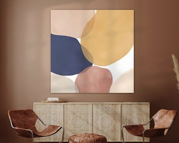 Modern abstract in rustige kleuren van Studio Allee