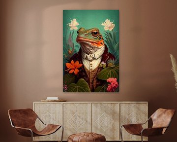 Porträt eines stilvollen Frosches von But First Framing