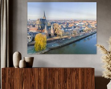 Kampen city view with the Bovenkerk and Koornmarktspoort by Sjoerd van der Wal Photography