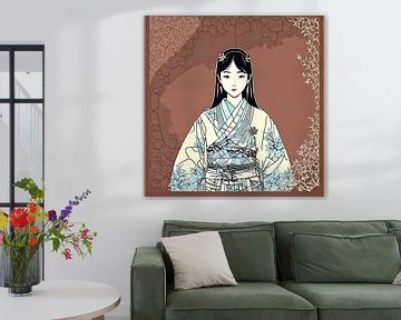 Jonge Japanse vrouw van Jan Bechtum