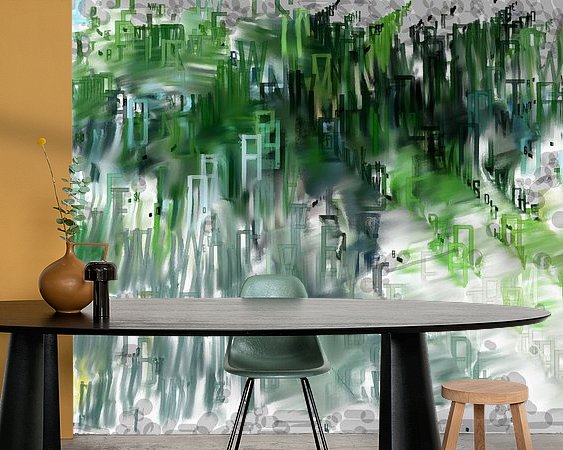 Voorbeeld van het werk in een kamer