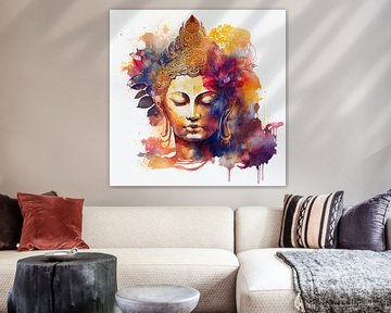 Watercolor Buddha #6 by Chromatic Fusion Studio
