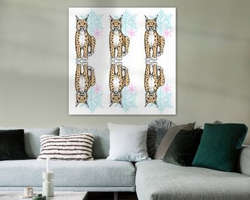 Euraziatische lynx patroon van Karolina Grenczyk