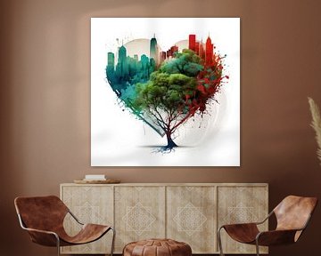 Heartshaped city tree