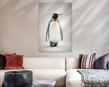 Pinguïn in de sneeuw van Digitale Schilderijen