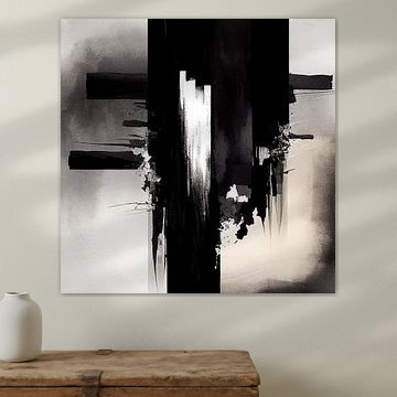 Abstrakt schwarz und weiß von Bert Nijholt