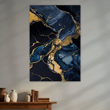Marble gold blue black 1
