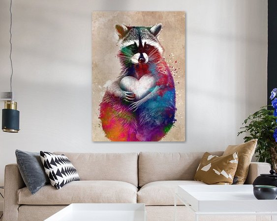 Voorbeeld van het werk in een kamer