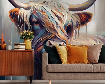 Bunte schottische Highlander