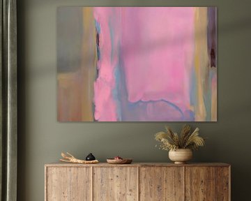 Modern abstract schilderij in pastelkleuren van Studio Allee