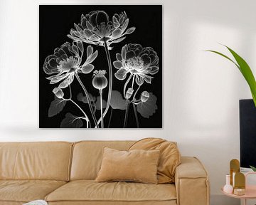 Monochrome Blumen 04 von Uncoloredx12