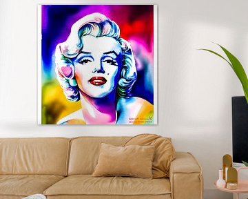 MARILYN in Pop Art stijl van The Art of Mark Fischer