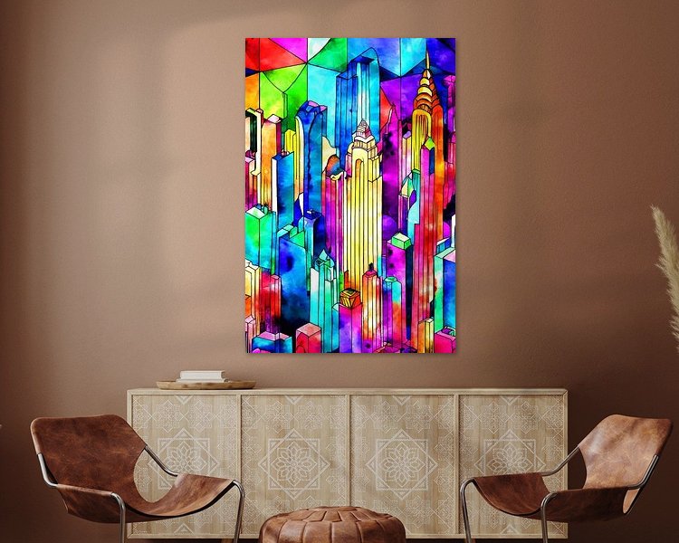 Voorbeeld van het werk in een kamer