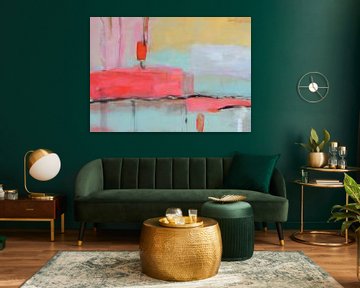 Kleurrijk modern en abstract schilderij van Studio Allee
