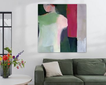 Modern abstract schilderij in warme kleuren van Studio Allee