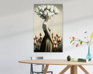 Tulip woman by Mirjam Duizendstra