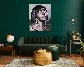 Edgy Sparkle - Modern portret in retro, vintage sfeer van The Art Kroep