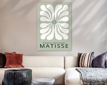 Matisse poster in saliegroen, Papiers Découpés. van Hella Maas