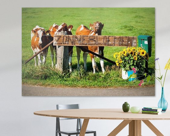 Voorbeeld van het werk in een kamer