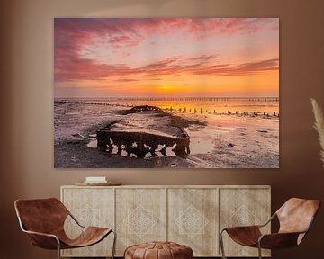 Wadden wreck - Shipwreck near Wierum by Hillebrand Breuker