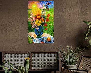 Voorbeeld van het werk in een kamer