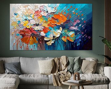 Bloemen Schilderij Abstract van Preet Lambon