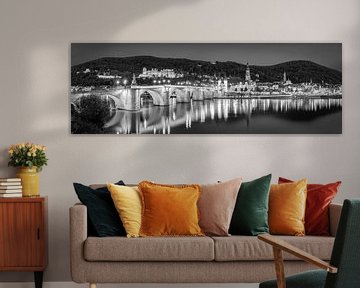 Heidelberg Panorama in black and white. by Manfred Voss, Schwarz-weiss Fotografie