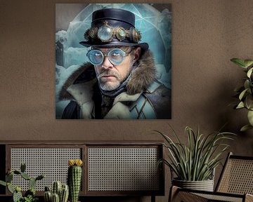 Arctic explorer in steampunk style by Digital Art Nederland