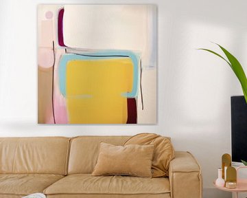 Moderne vormen en lijnen, abstract schilderij van Studio Allee