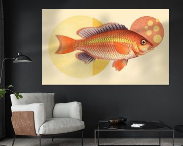 a Retro Fish (lots of yellow and orange) von Marja van den Hurk