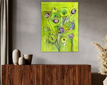 Luftikusse - Flower Art Abstract by Claudia Gründler