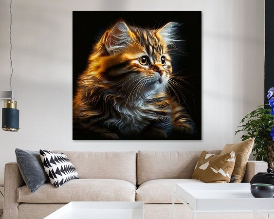 Voorbeeld van het werk in een kamer