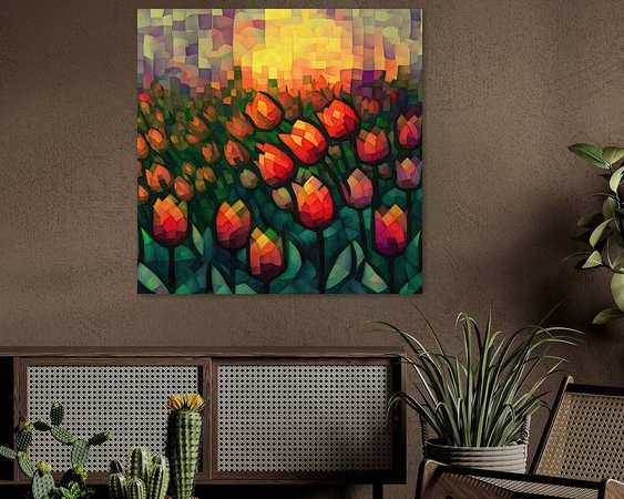 Voorbeeld van het werk in een kamer