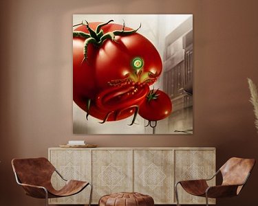 Voorbeeld van het werk in een kamer