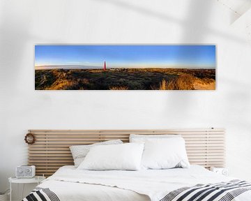 Schiermonnikoog panoramic view in the dunes with the lighthouse by Sjoerd van der Wal Photography