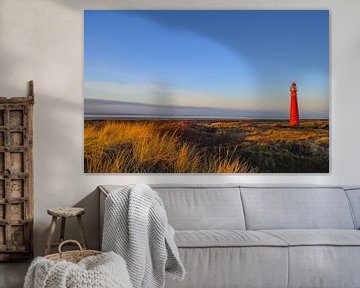 Schiermonnikoog panoramic view in the dunes with the lighthouse  by Sjoerd van der Wal