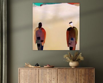 Abstract portrait "Meet me halfway" by Studio Allee