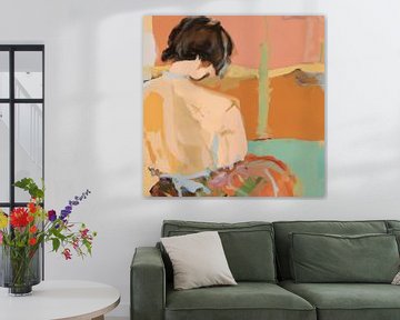 Abstract portrait in terra and pastel colours by Studio Allee
