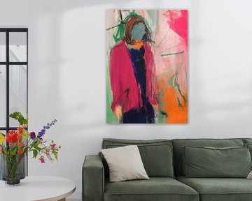 Kleurrijk abstract portret van Studio Allee
