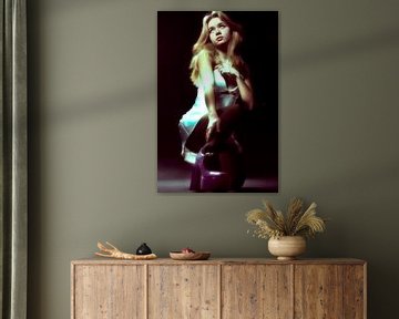 Fashionable retro glamrock portret van Kaylee Verschure