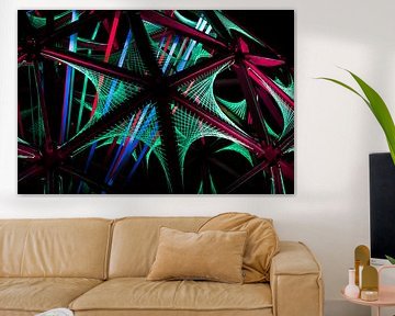 abstracte lichtkunst black light van Kaylee Verschure