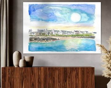 Irish Secluded Island Seaward Coastal Homes Near Beach with Sea View by Markus Bleichner