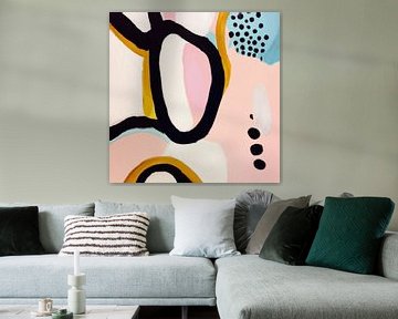 Abstract modern shapes and lines in pastel colours by Studio Allee