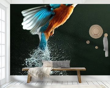 Schitterende Koningfisher Duikvlucht by Blikvanger Schilderijen