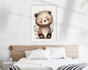 Jolie chambre d'enfant avec un ours sur Maaike de Vries