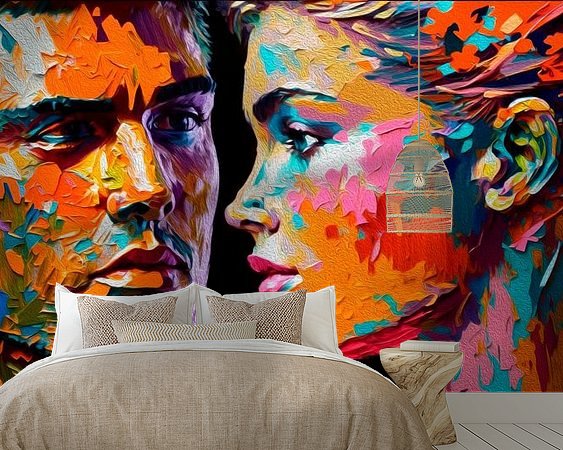 Voorbeeld van het werk in een kamer