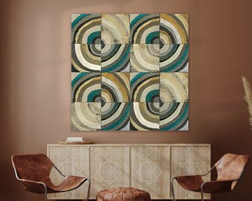 The Center II Abstract Turquoise, Cheryl Warrick by Wild Apple
