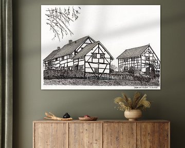 Half-timbered houses, Terziet South Limburg by Gerard van Heugten